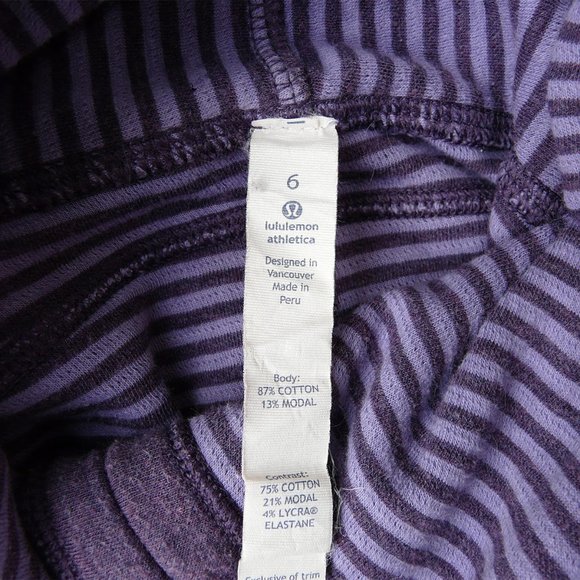 Lululemon In A Cinch Long Sleeve Tee Heathered Deep Zinfandel / Purple, sz 6 - Picture 9 of 9